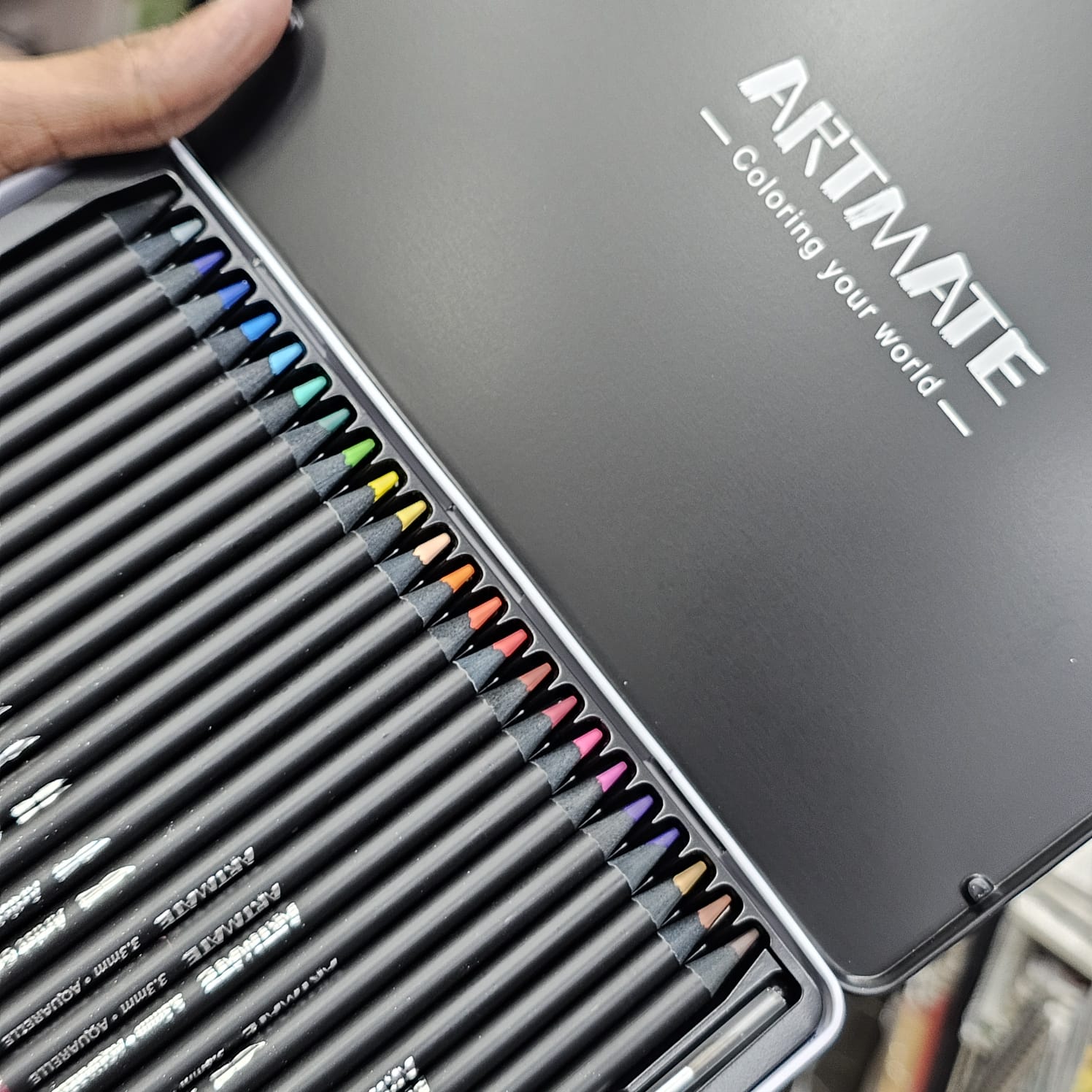 Acmeliae Artmate Watercolor 24 Color Pencils Tin Box image 3