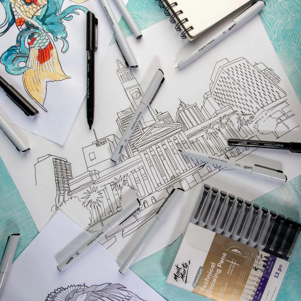 Mont Marte Technical Drawing Pens 12pc image 6