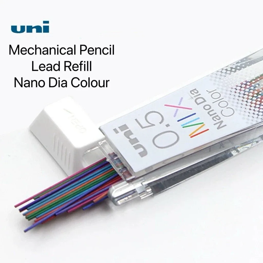 Mitsubishi Pencil Uni Mechanical Pencil Lead 0.5mm Blue Mix Nano Dia Color image 2