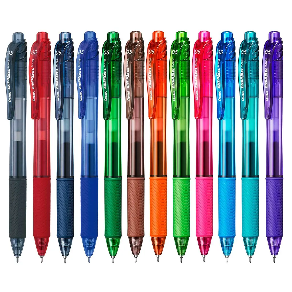 Pentel  0.5 EnerGel Retractable Liquid Gel Pen 12 Color Set image 2