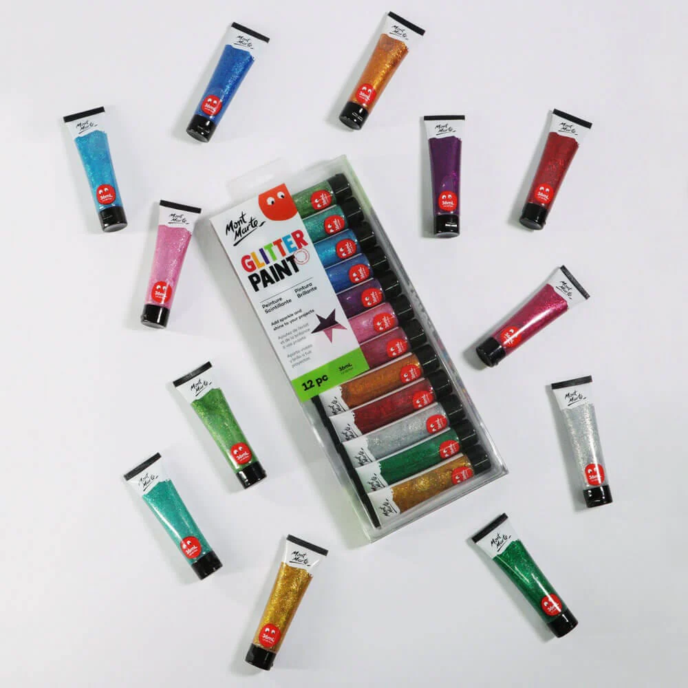 Mont Marte Glitter Paint 12pc x 36ml image 4
