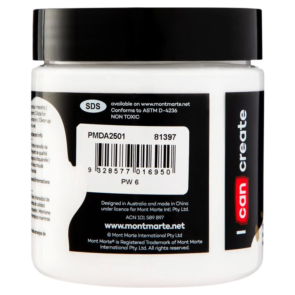 Mont Marte Dimension Acrylic Colour 250ml Titanium White image 2