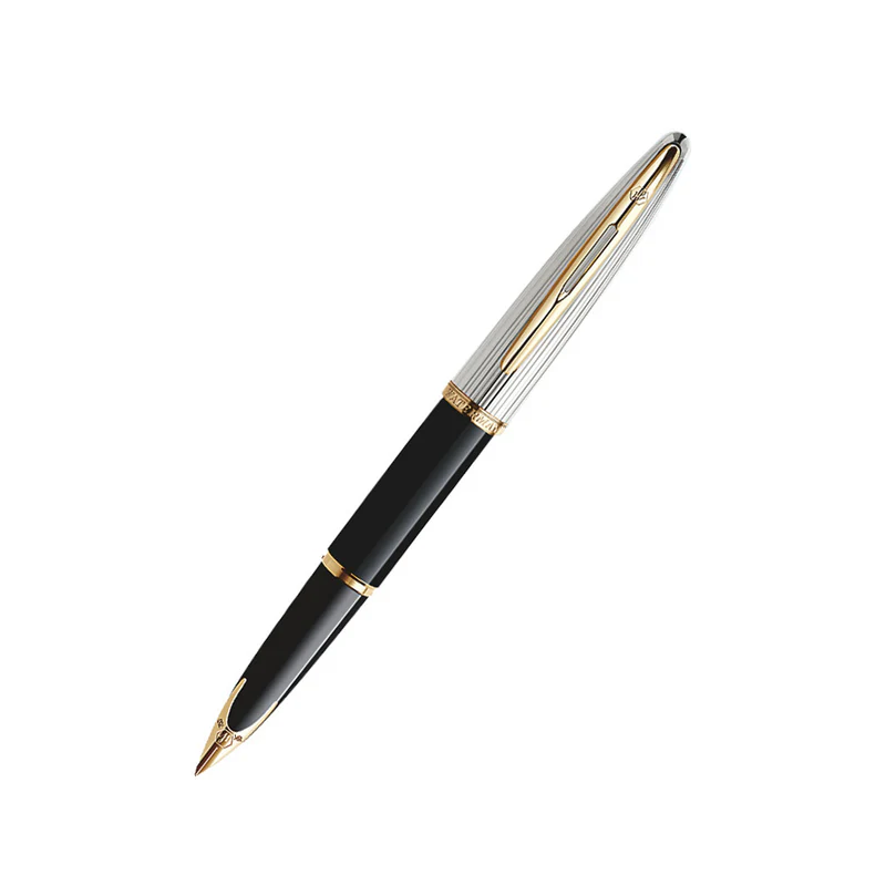 Waterman Carene Deluxe Black GT Fountain Pen – 18Kt Gold Medium Nib image 2