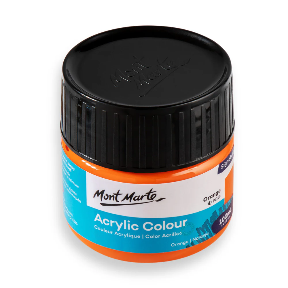 Mont Marte Acrylic Colour Paint 100ml Orange image 2