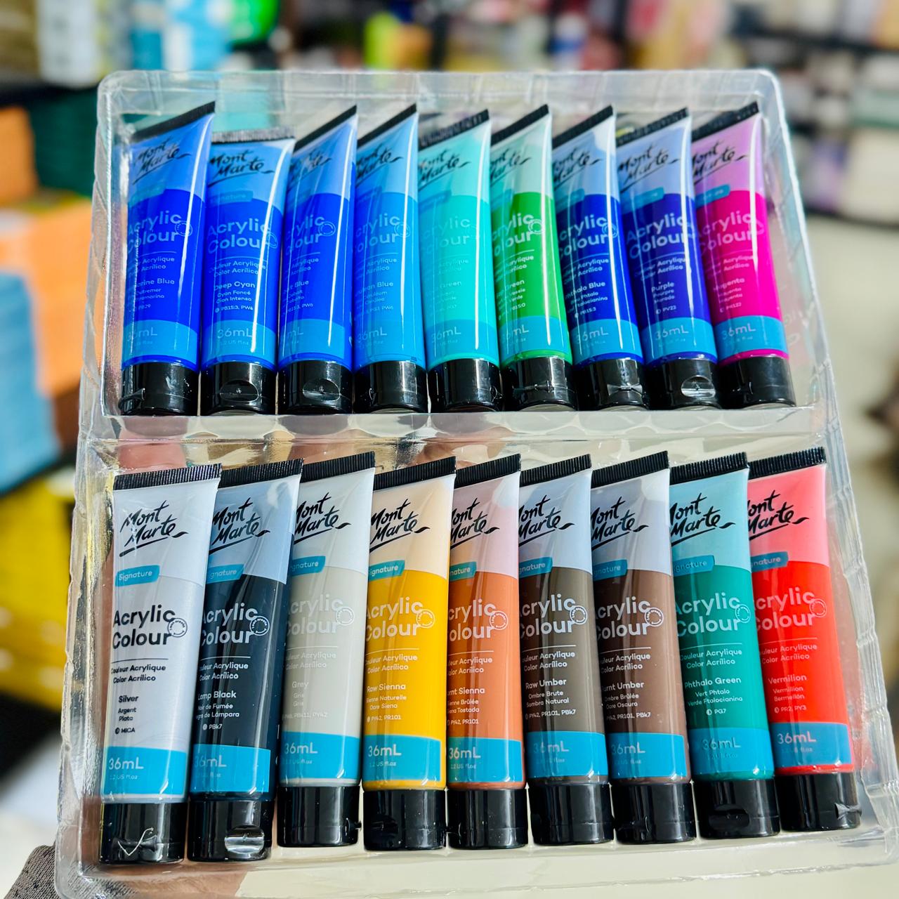 Mont Marte Acrylic Colour Paint Set 36pc x 36ml image 3