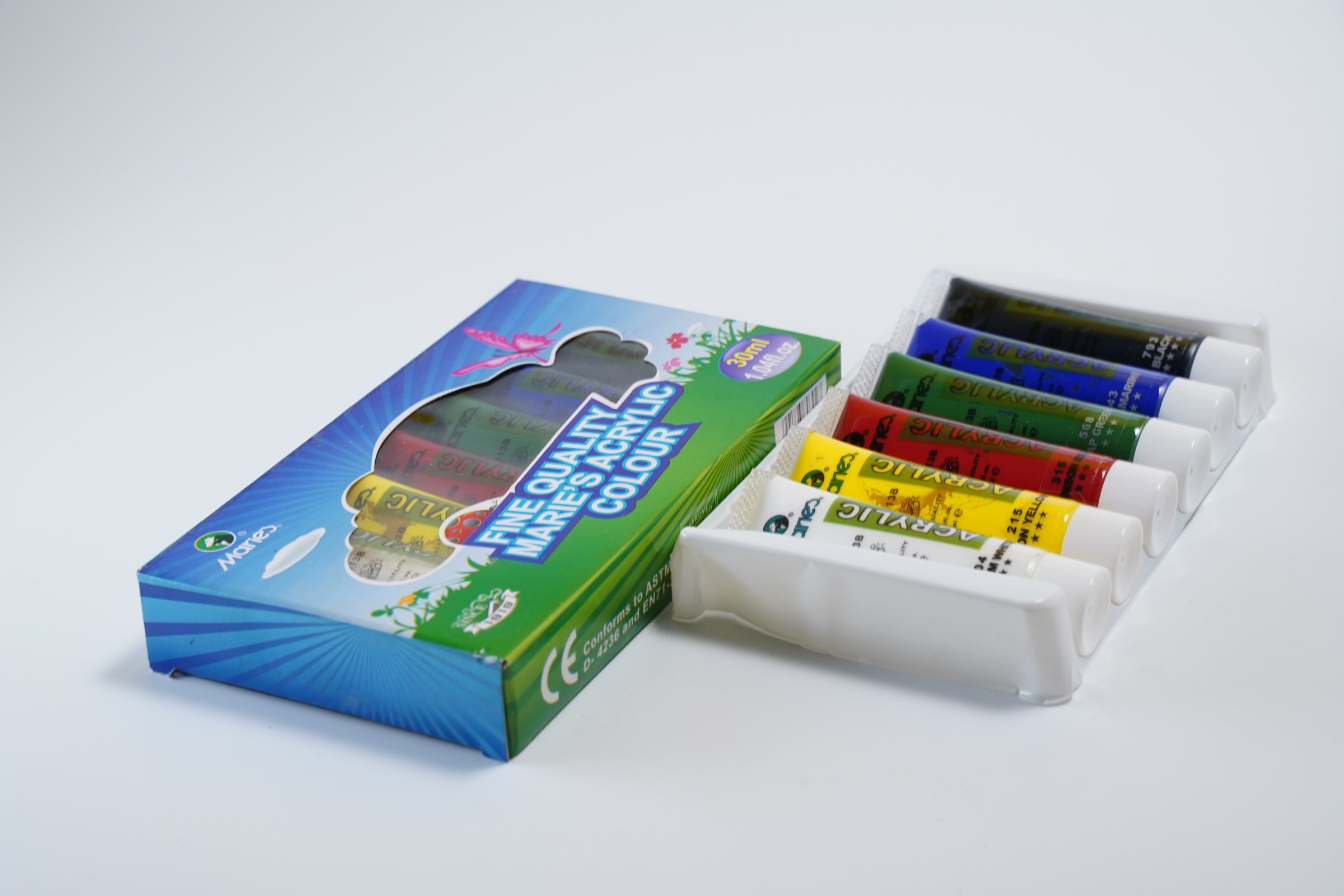 Maries Fine Quality Acrylic Paints Set 6 Pc image 2