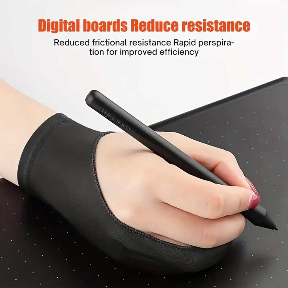 Anti Smudge Two-finger Anti Touch Drawing Gloves image 7