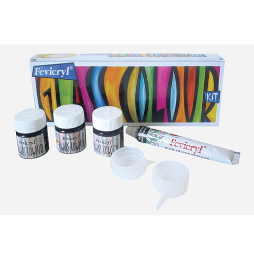 Fevicryl Glass Colour Kit 85ml (Solvent Based) image 2