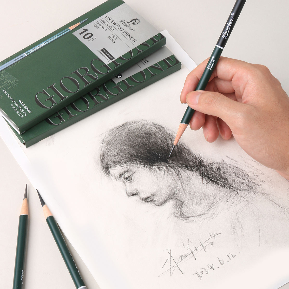 Giorgione Charcoal Pencils 12pc set G-08912 image 6