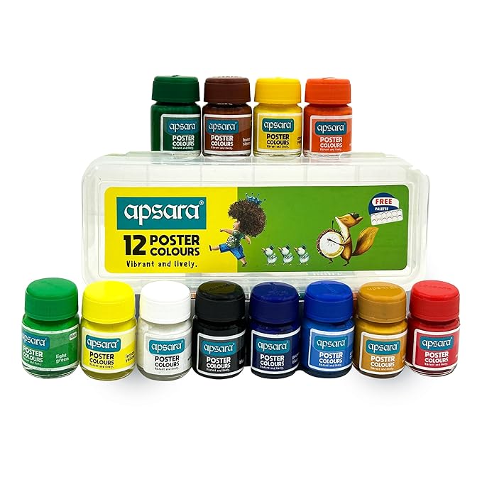 Apsara Poster Colours Set 12pc image 1