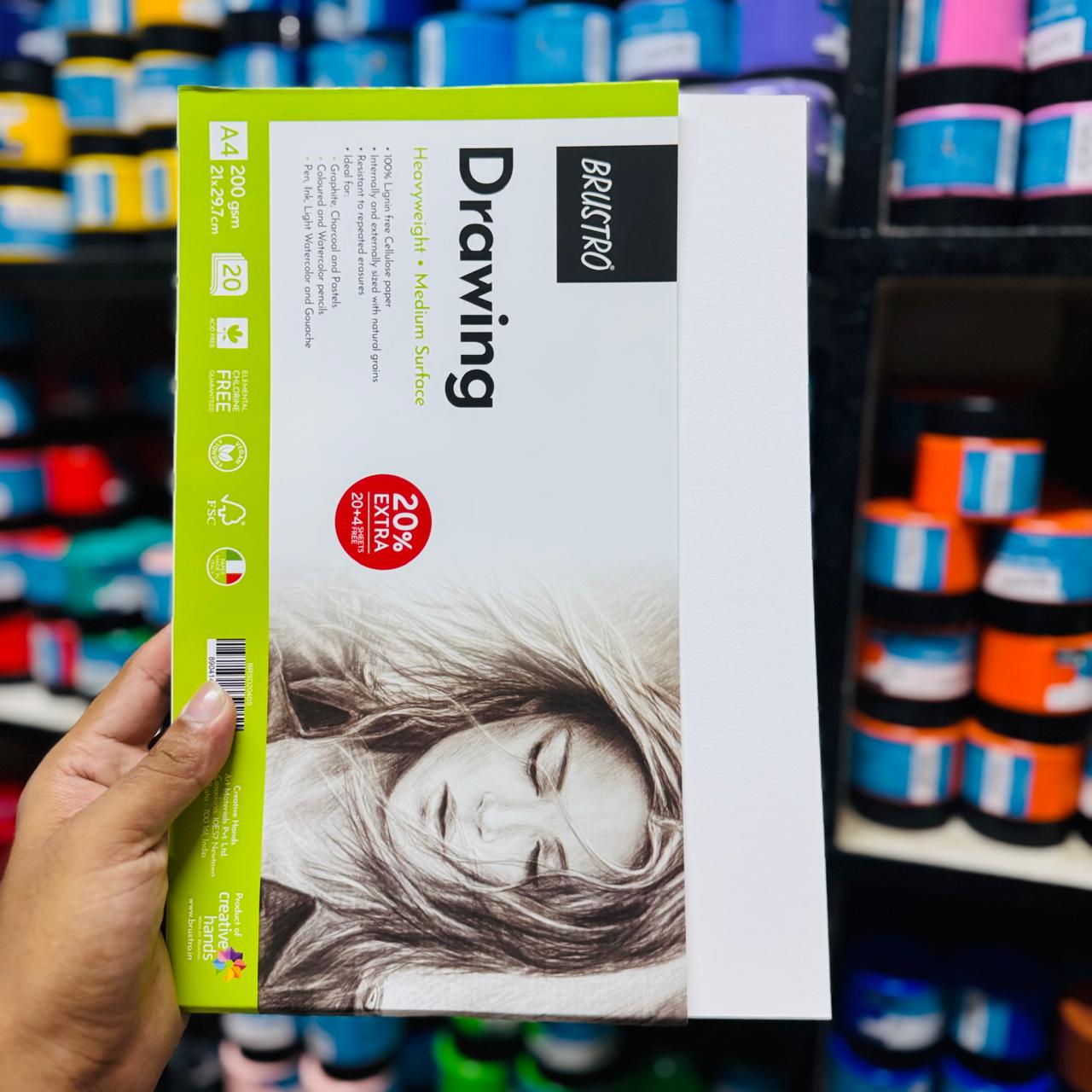 Brustro Drawing Paper A4 20 sheets 200gsm image 2
