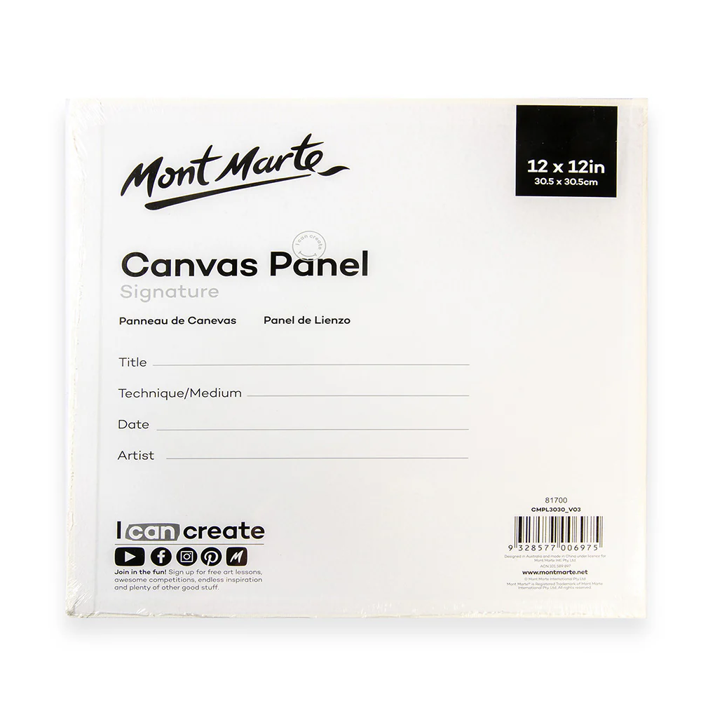 Mont Marte Canvas Panels 2pc 30.5x30.5cm (12x12in) image 3