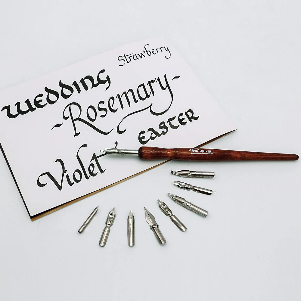 Mont Marte Calligraphy Dip Pen Set 10pc image 4