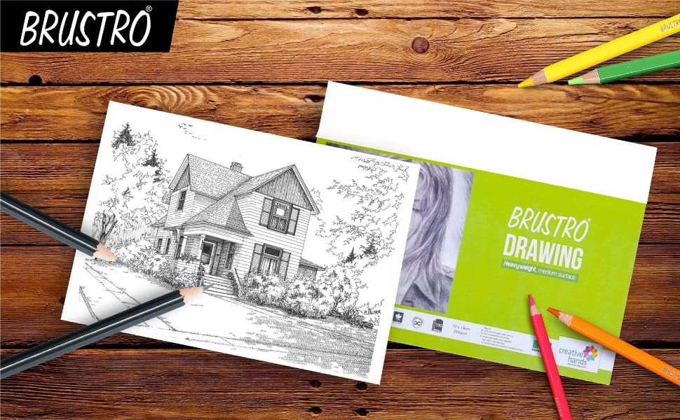 A2 Brustro Artists Drawing Paper 200 GSM  20 Sheets 24x16.5inc image 3