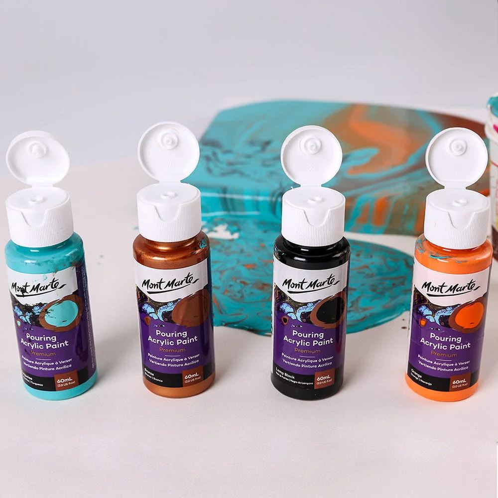 Mont Marte Pouring Acrylic Paint Set 4pc x 60ml - Symphony image 2