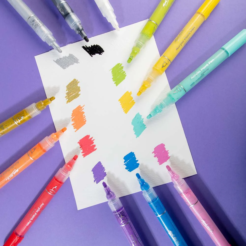 Mont Marte Acrylic Paint Pens Broad Tip 12pc image 5