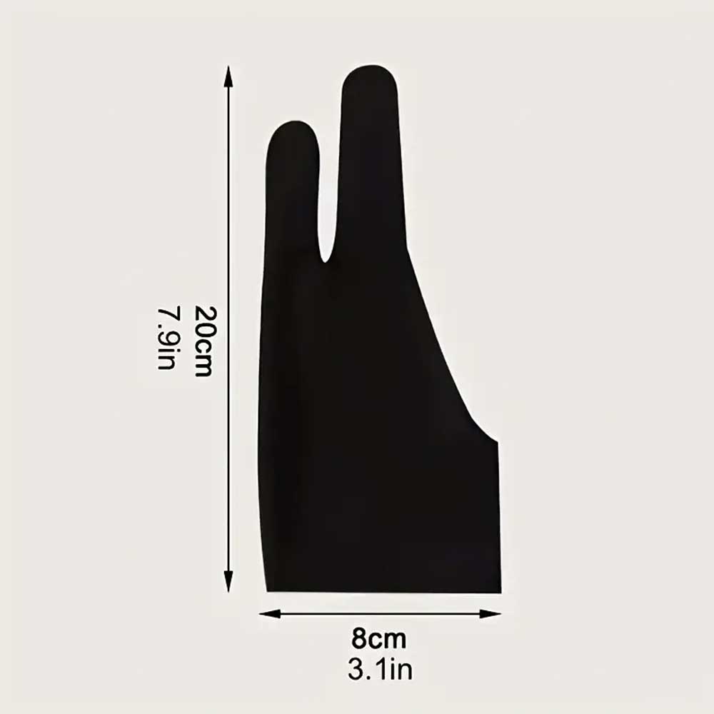 Anti Smudge Two-finger Anti Touch Drawing Gloves image 5