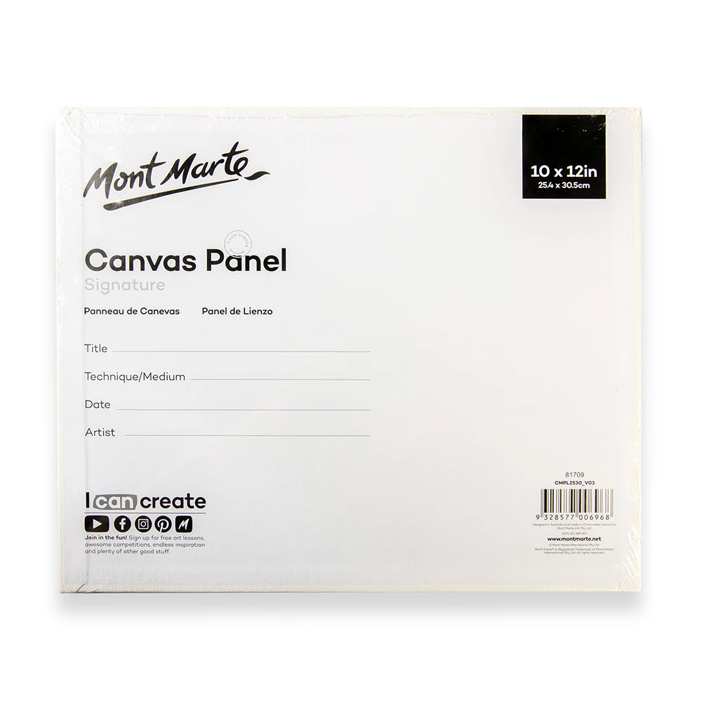 Mont Marte Canvas Panels 2pc 25.4x30.5cm (10x12in) image 4