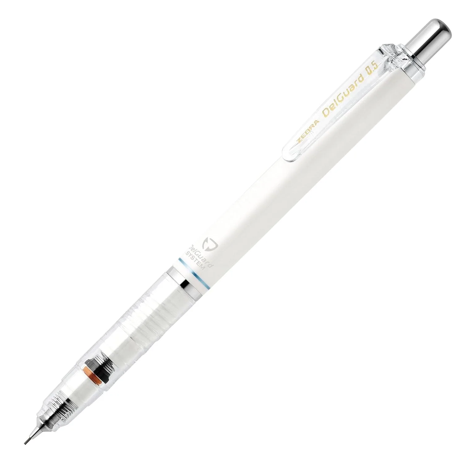 ZEBRA Unbreakable Mechanical Pencil DelGuard 0.5mm P-MA85-N2-W WHITE image 1