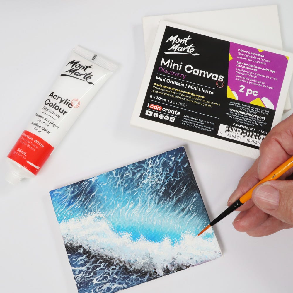 Mont Marte Mini Canvas 8 x 10cm (3.1 x 3.9in) 2pce image 4