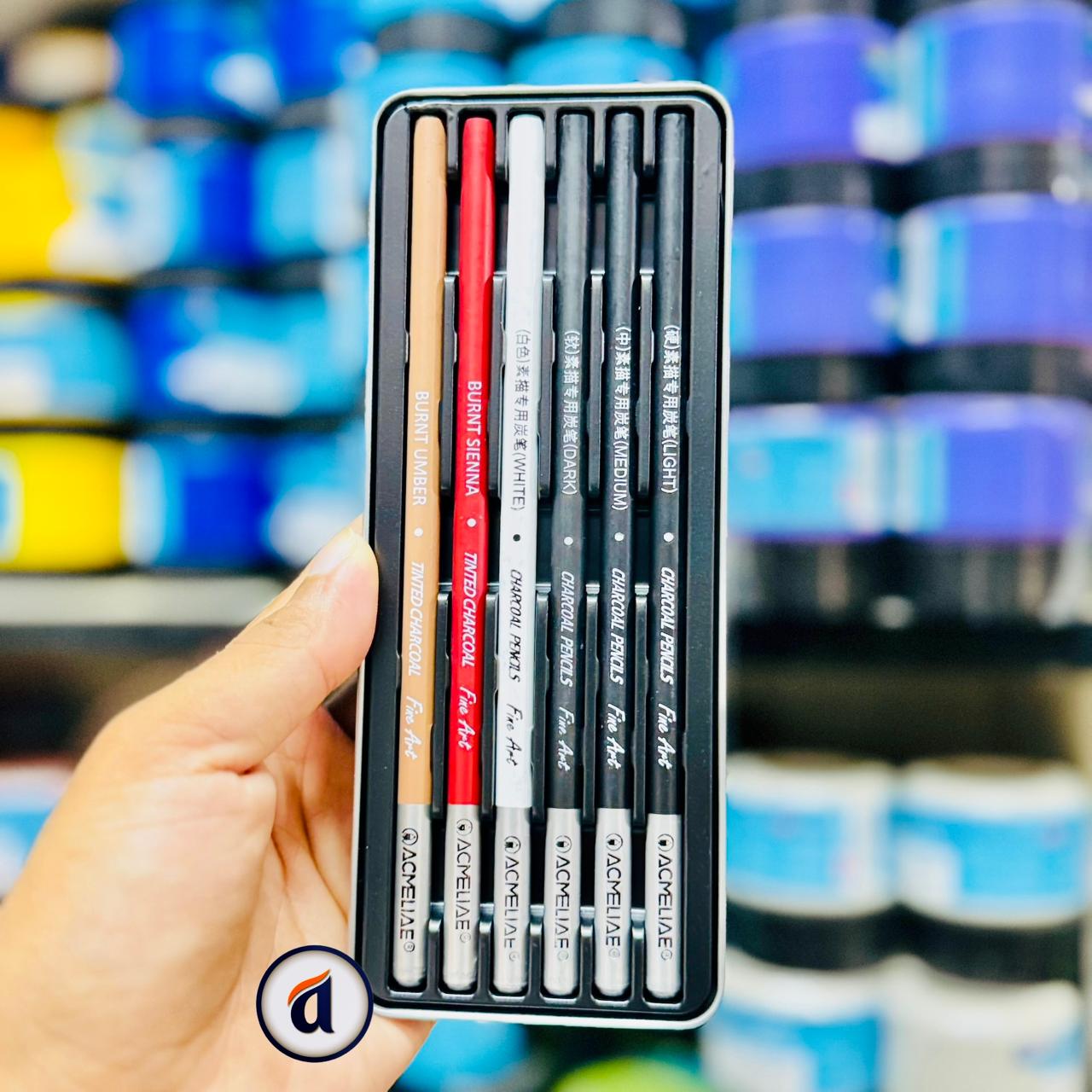 Acmeliae Artmate Charcoal Pencil Set 6pcs image 4
