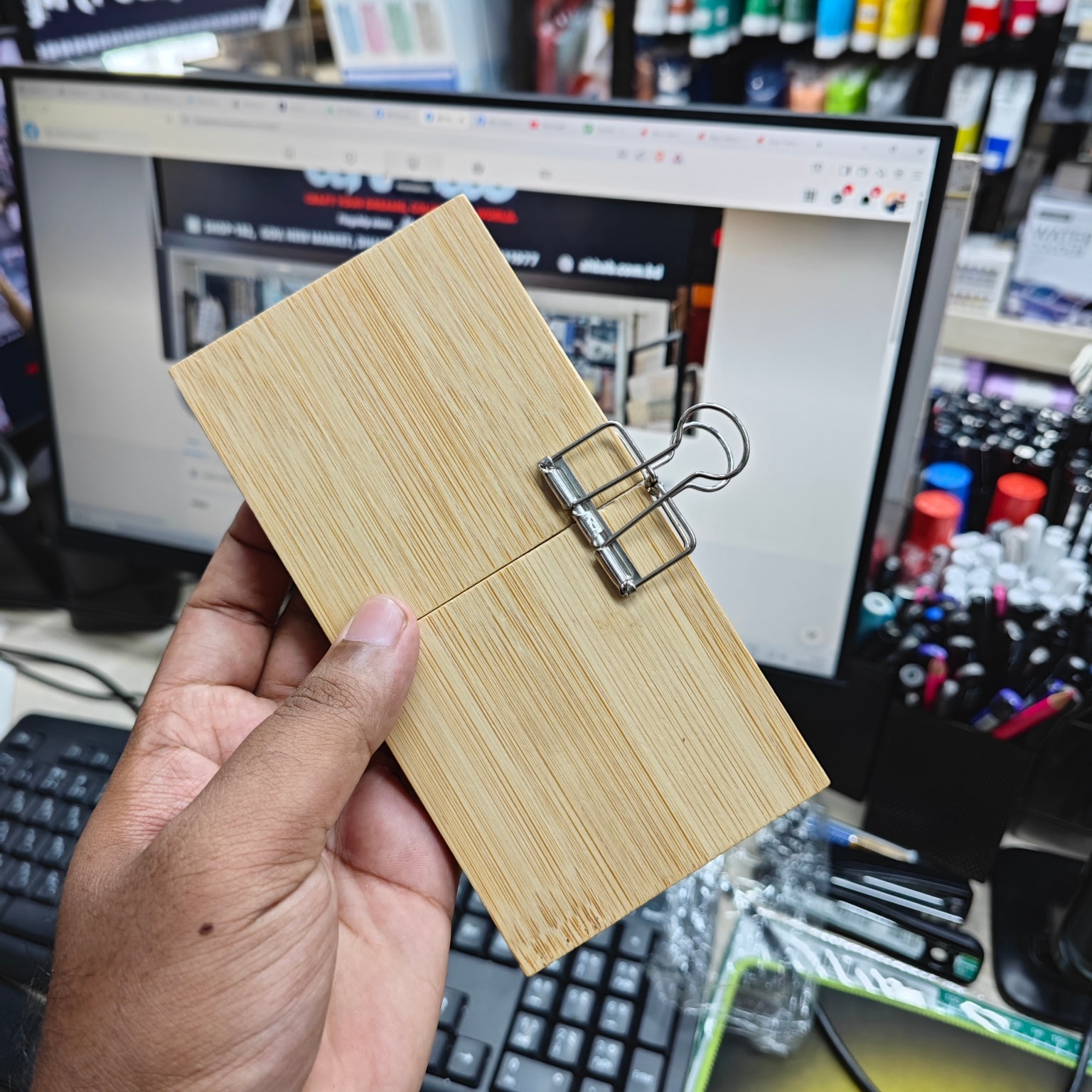 Mini 15 Grid Special Painting Colour Palette- Bamboo image 2