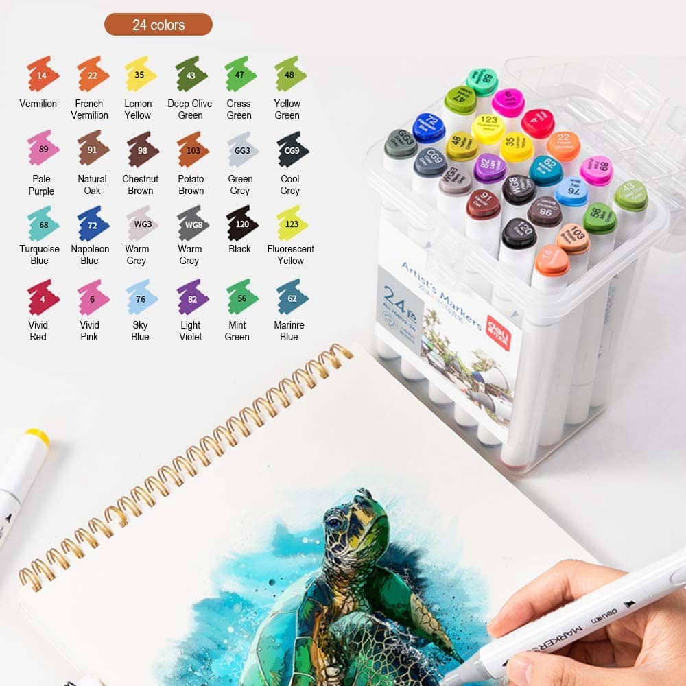Deli Dual Tip Art Markers 24pc image 2