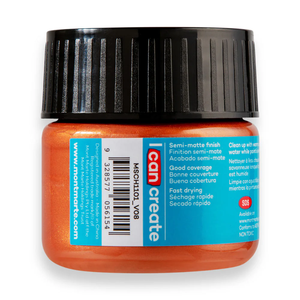Mont Marte Acrylic Colour Paint 100ml Copper image 3