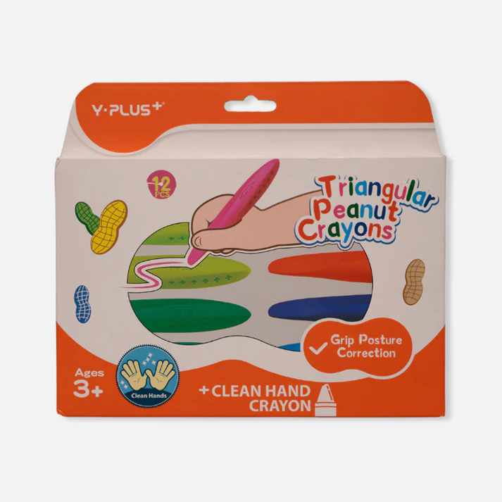 Y-Plus+ Triangular Peanut 12 Pcs Crayon image 3