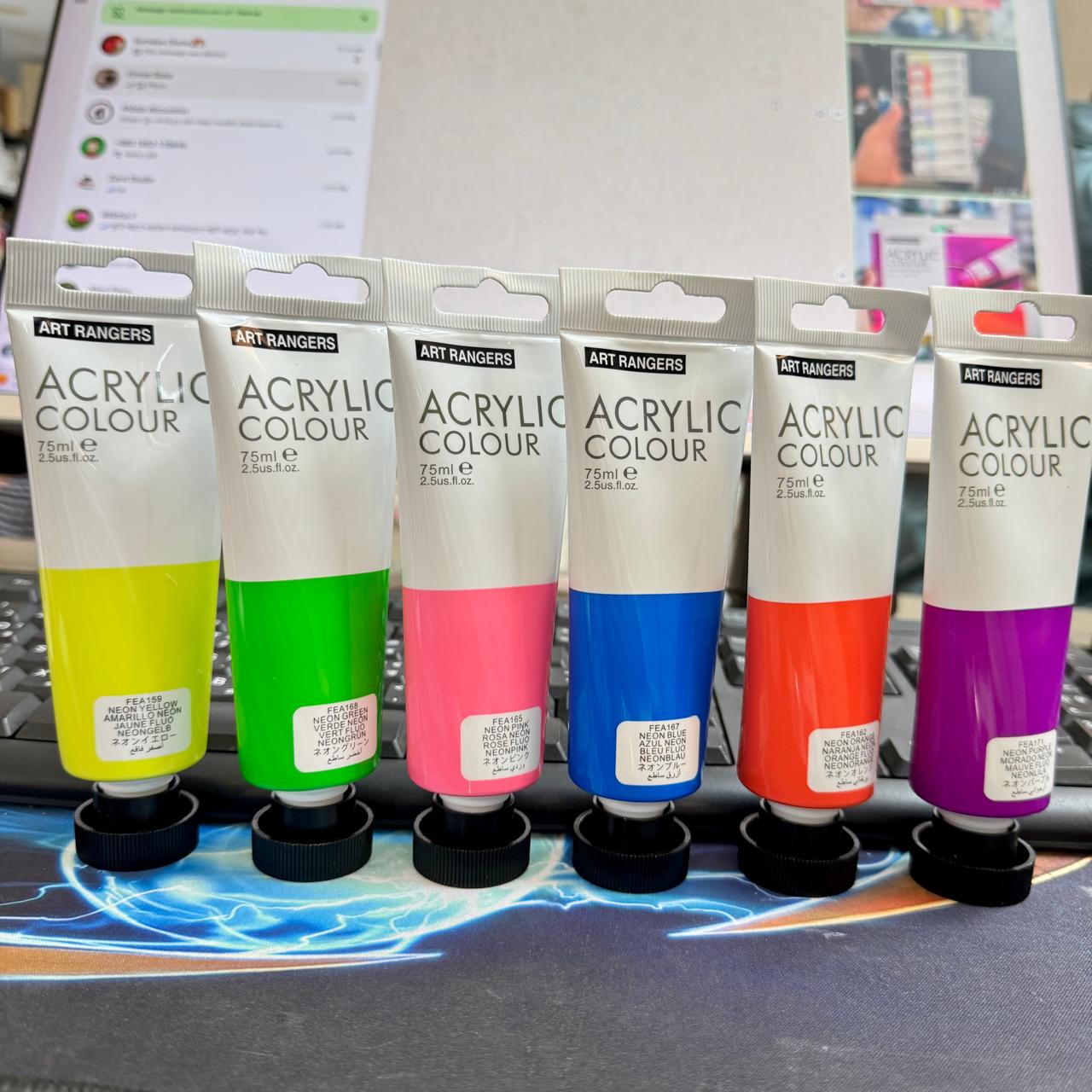 Art Rangers Acrylic Neon Colour Set 75x6pc image 2