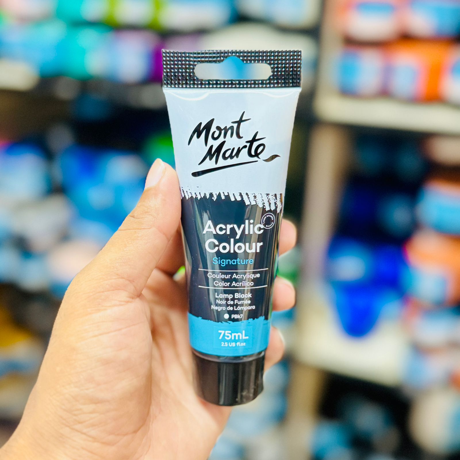 Mont Marte Acrylic Colour Paint 75ml- Lamp Black