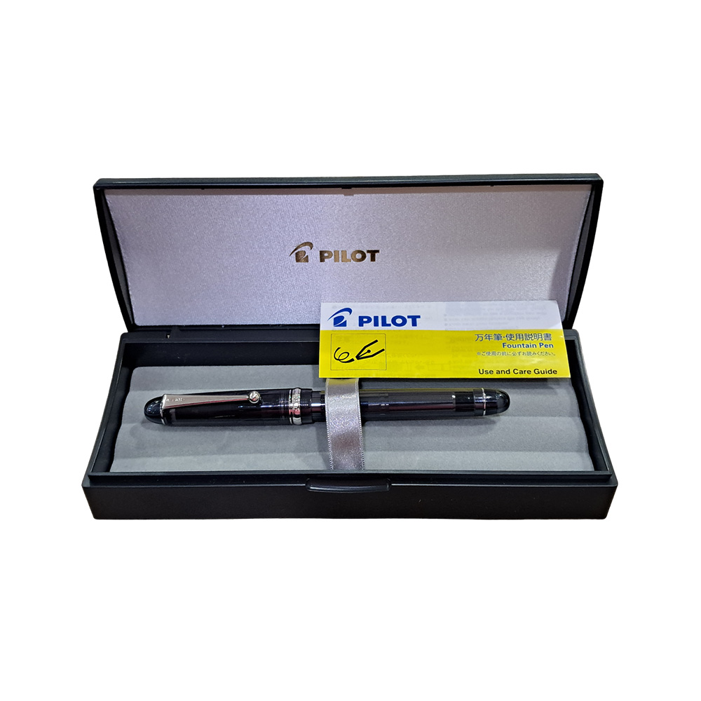 Pilot Custom 74 Fountain Pen NIBS SIZE [M] Black 14 karat Gold Rhodium nibs image 2