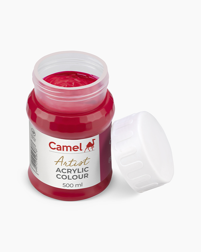 Camel Artist Acrylic Colour 500ml Jar Crimson Lake Sr-1 image 2