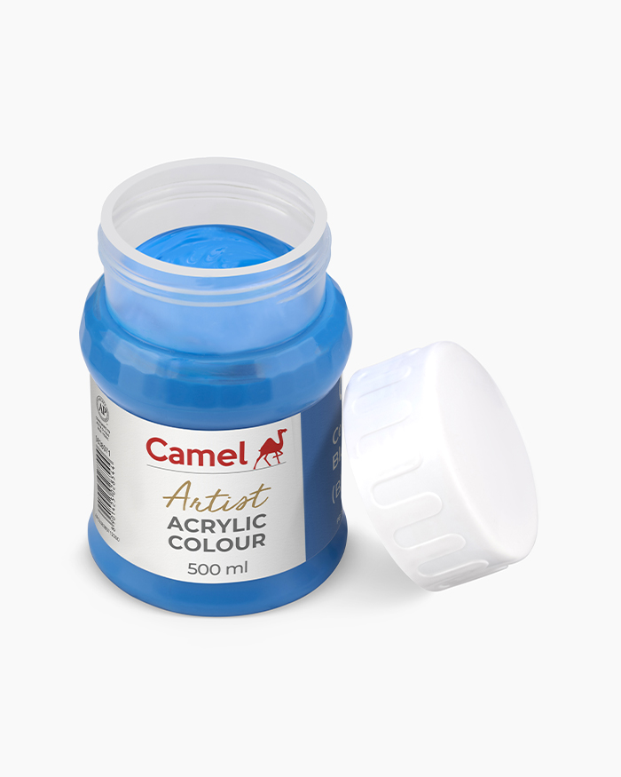 Camel Artist Acrylic Colour 500ml Jar Cerulean Blue Hue Sr-1 image 2