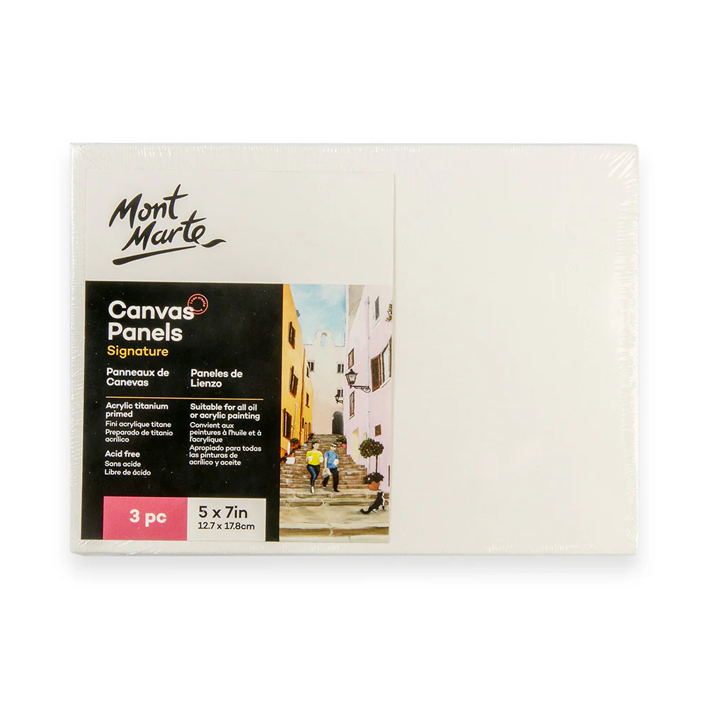 Mont Marte Canvas Panels 3pc 12.7x17.8cm (5x7in) image 2