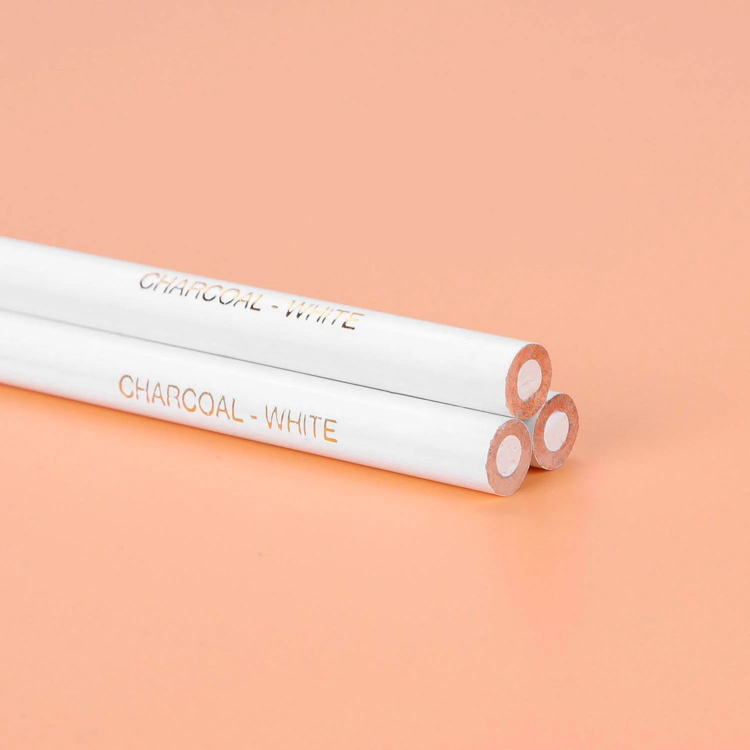 Keep Smiling White Charcoal Pencil Single 1 Piece image 3