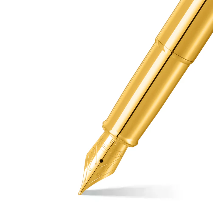 Sheaffer® 100 9372 Glossy PVD Gold Fountain Pen With PVD Gold Trim image 3