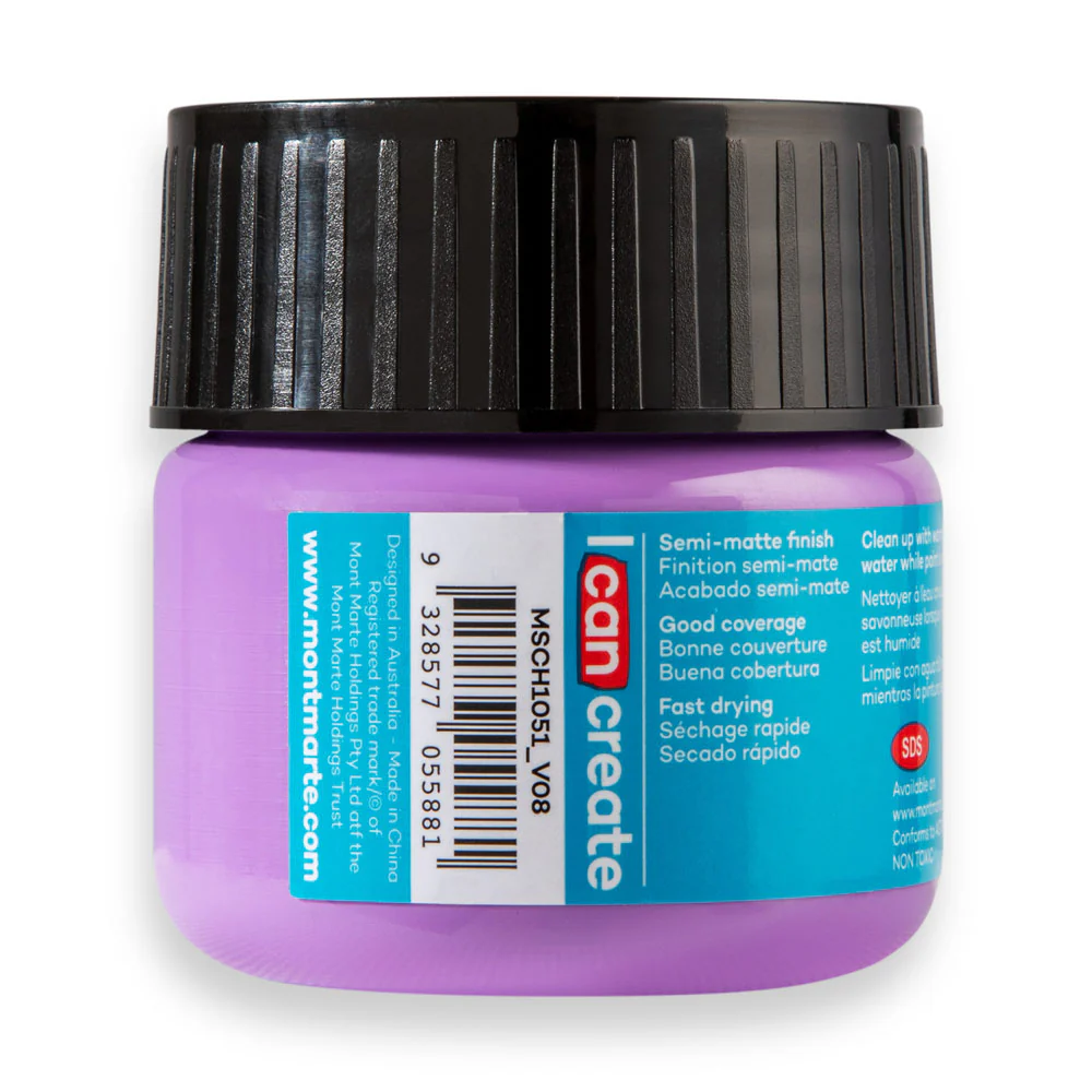 Mont Marte Acrylic Colour Paint 100ml Light Purple image 3