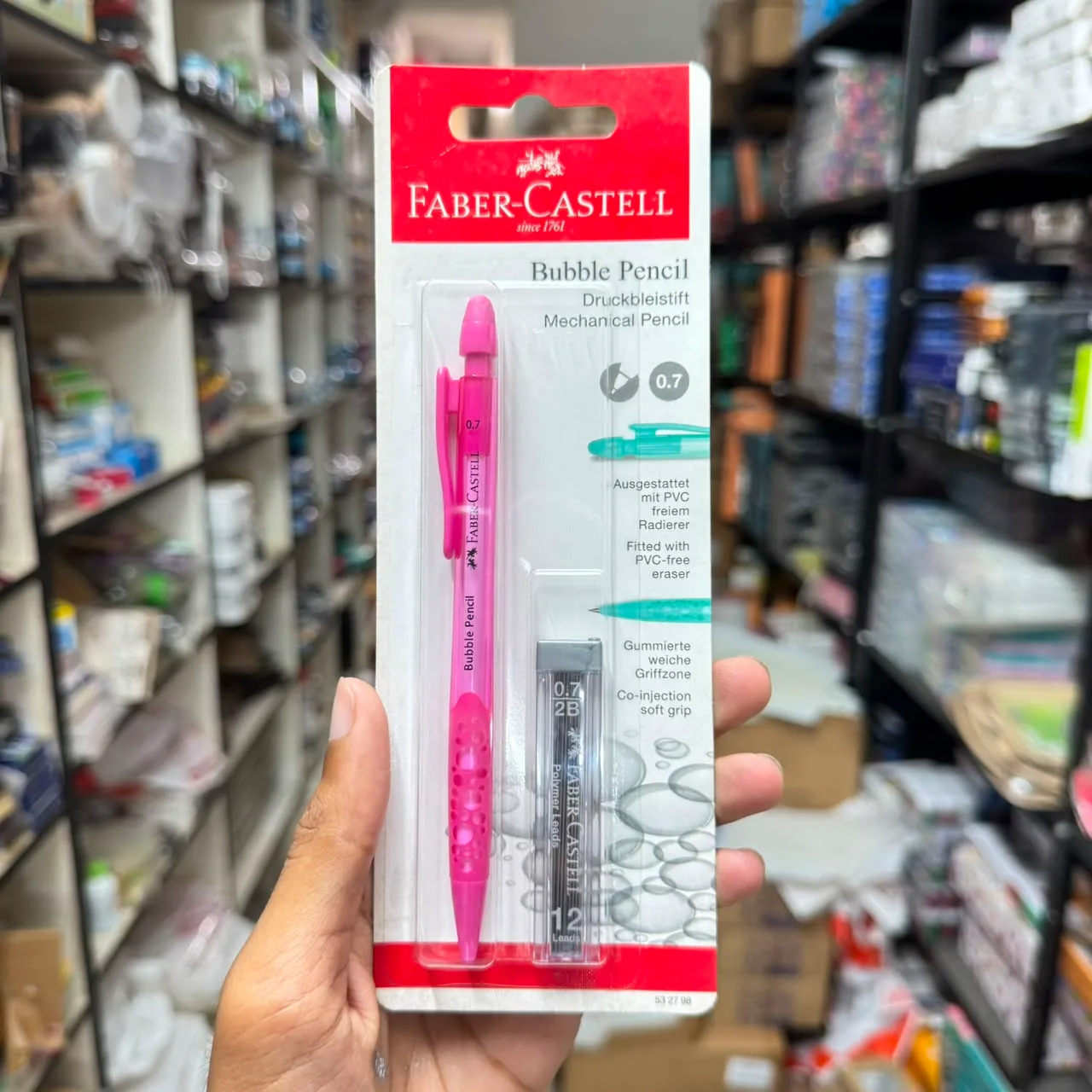 Faber Castell 0.7 Bubble Mechanical Pencil With Lead (Multicolour)