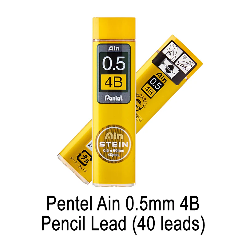 Pentel Mechanical Pencil Leads 0.5 4B image 3