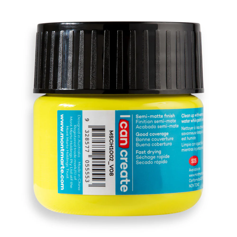 Mont Marte Acrylic Colour Paint 100ml Lemon Yellow image 3