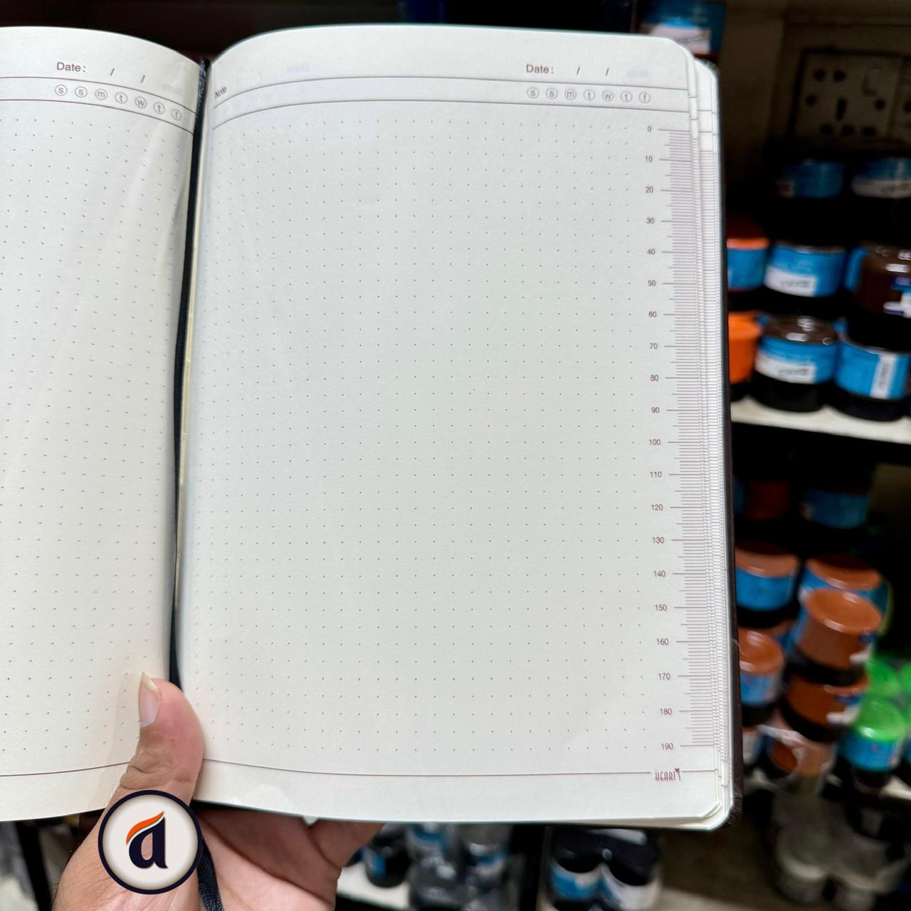 Hearts Dot Journal Notebook 7x10 inch image 4