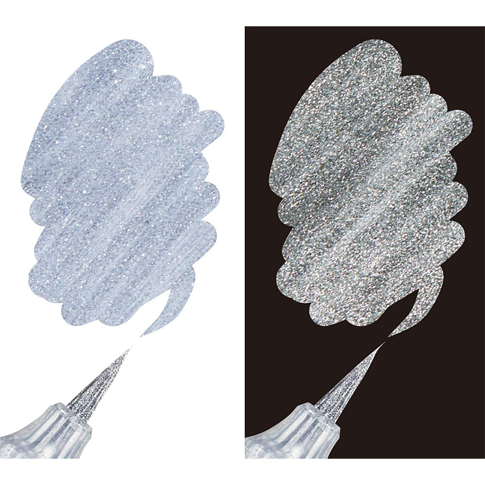 Pentel Dual Metallic Brush Pen - Silver - XGFH-DZX image 2