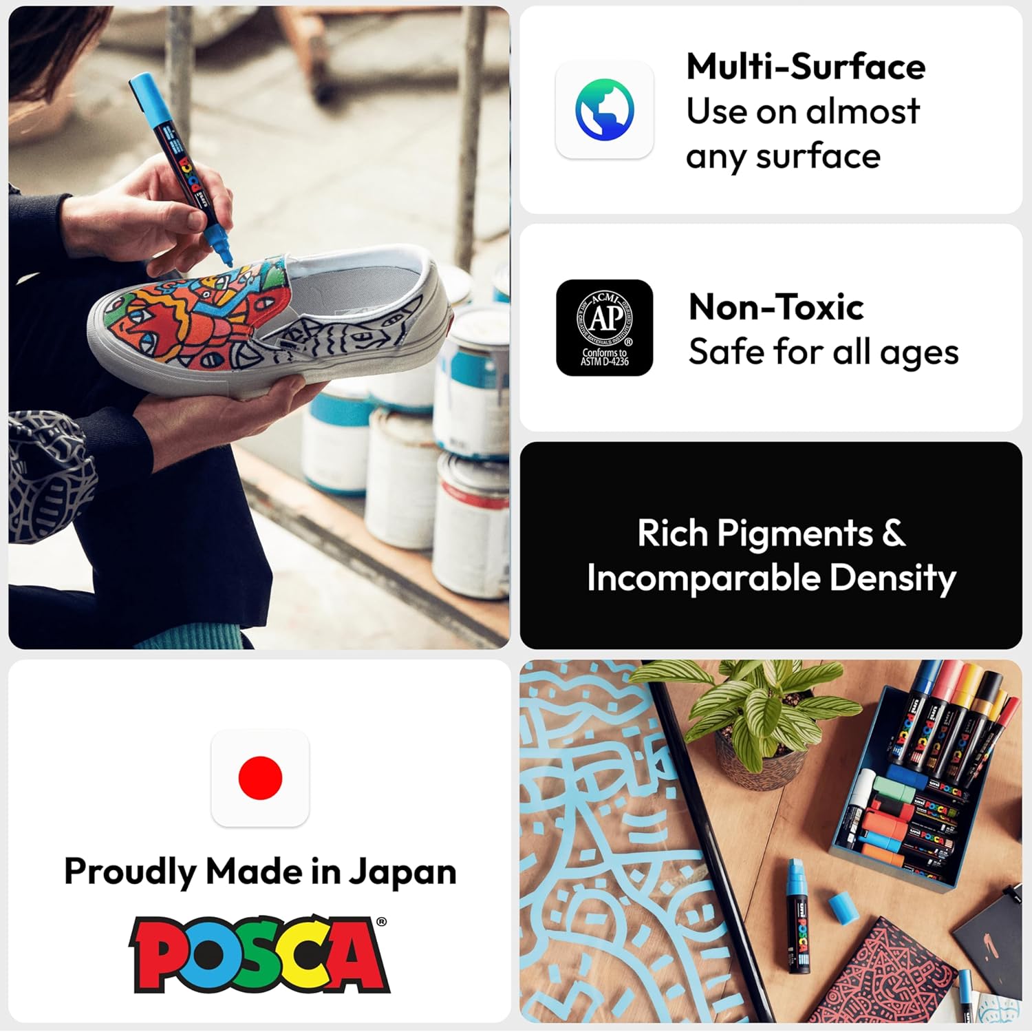 Posca Acrylic Paint Marker PC-3M Fine Set 8 Colours image 4