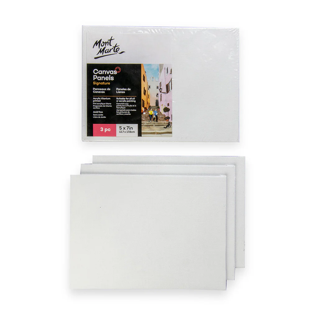 Mont Marte Canvas Panels 3pc 12.7x17.8cm (5x7in) image 3