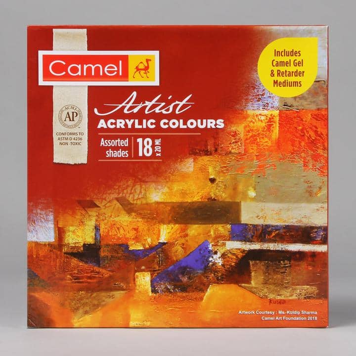 Camel Artist Acrylic Colors- 18 Shades 20ml image 2