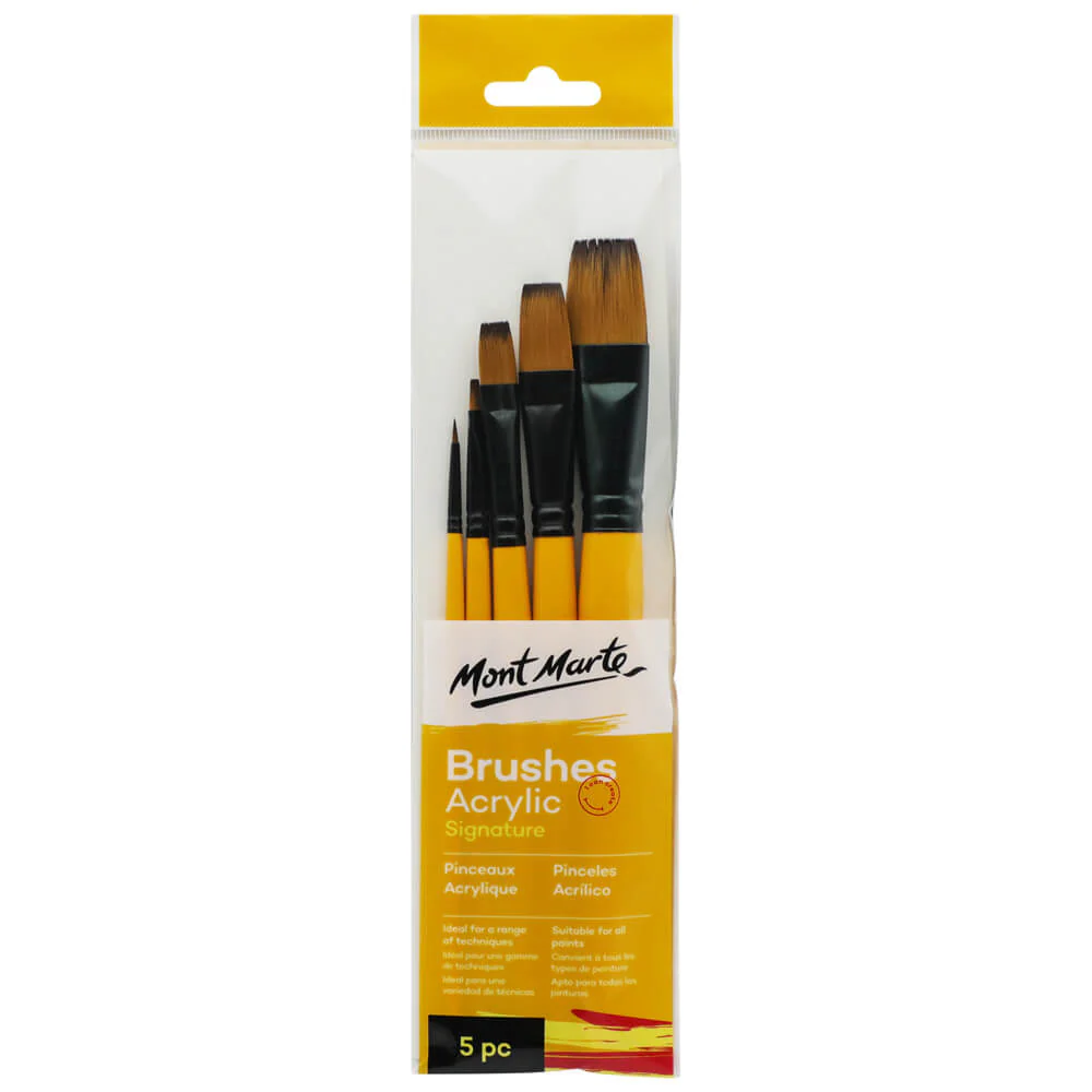 Mont Marte Acrylic Brush Set 5pce image 2