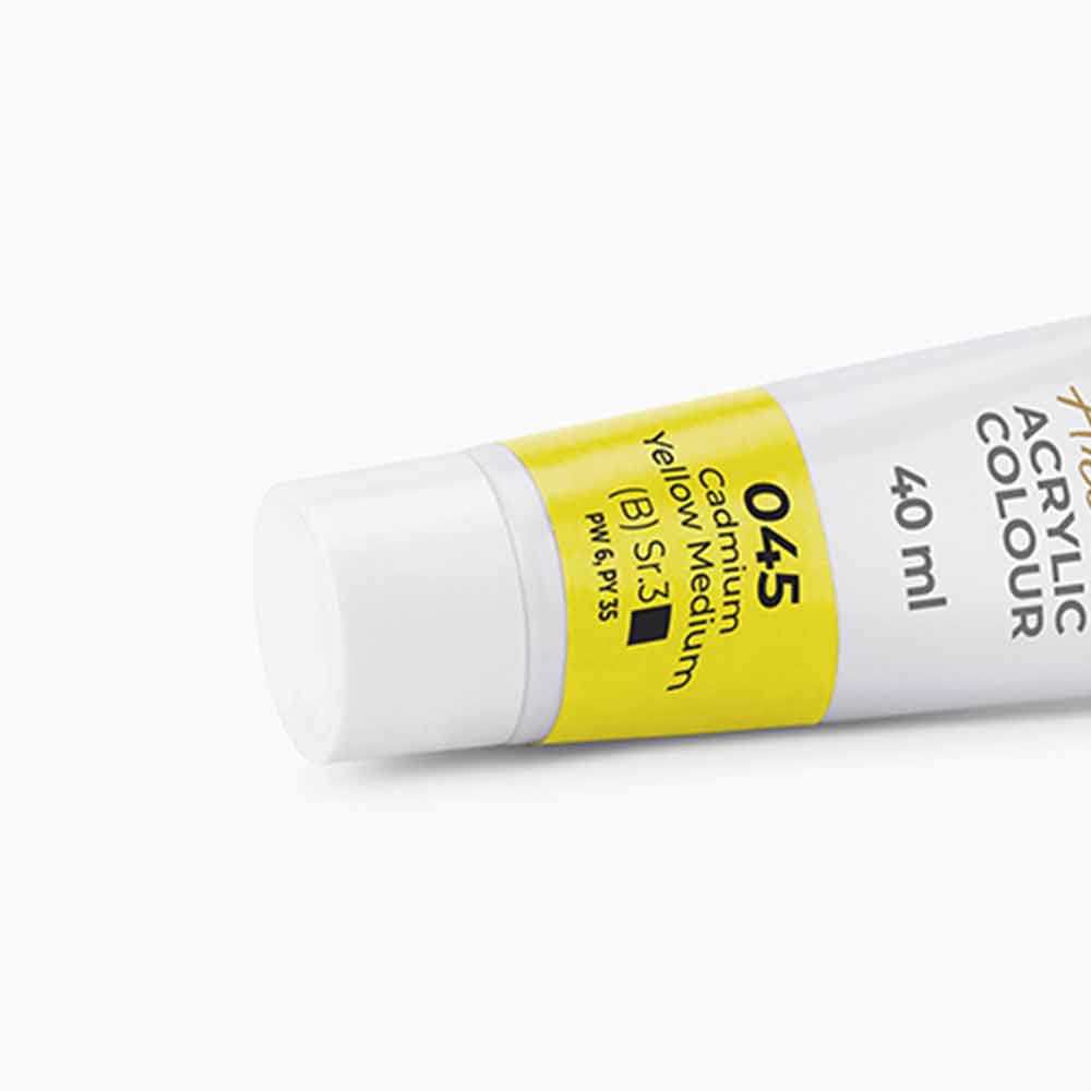Camel Artists Acrylic colour paint 40ml -Cadmium yellow Medium image 5