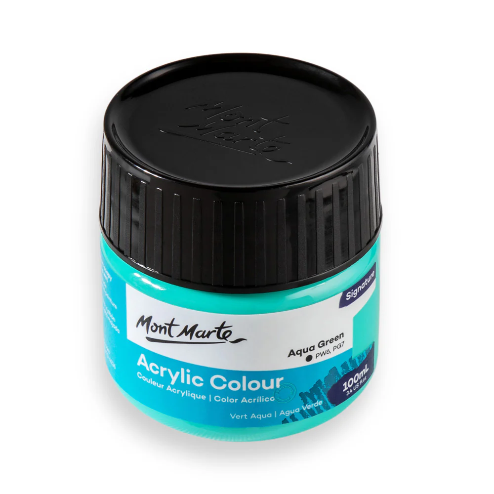 Mont Marte Acrylic Colour Paint 100ml Aqua Green image 2