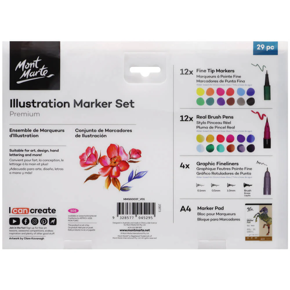 Mont Marte Illustration Marker Set 29p image 5